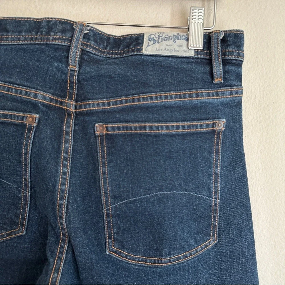 Stronghold Denim Jeans Mens 32 Dark Blue Slim Straight Button‎ Fly Made in USA